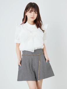 ハイウエスト千鳥キュロット ハイウエスト千鳥キュロット