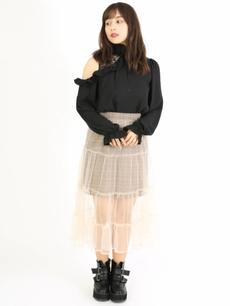 ティアードチュールスカート