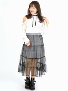 ティアードチュールスカート