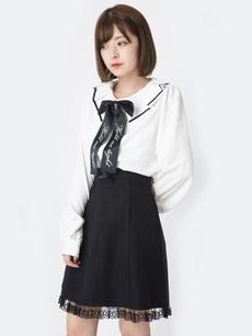 起毛台形ミニスカート