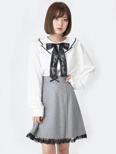 起毛台形ミニスカート