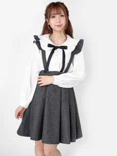 ハイウエストタックフレアースカート