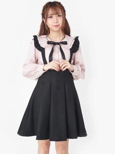 ハイウエストタックフレアースカート