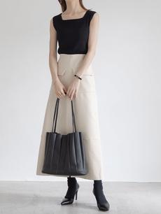 【NEW】smooth leather tote bag