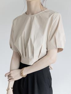 【NEW】 back ribbon blouse / beige