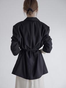 【NEW】 belted jacket / black