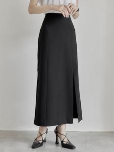 【RE ARRIVAL】 front slit skirt / black