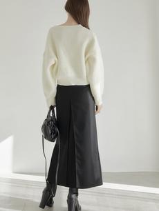 【ARRIVAL】 inverted pleats skirt / black