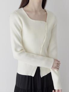 【RE ARRIVAL】button line asymmetry knit / ivory