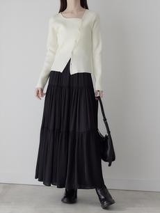 【RE ARRIVAL】button line asymmetry knit / ivory 【RE ARRIVAL】button line asymmetry knit / ivory