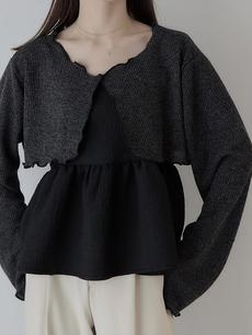 【NEW】mellow line flare sleeve cardigan