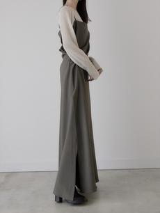 【NEW】 side drape cami dress/gray