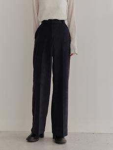 【NEW】 corduroy long pants / black