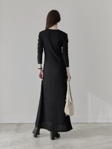 【NEW】 soft touch long dress / black