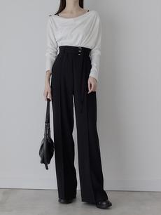 【RE ARRIVAL】 double belt long pants 【RE ARRIVAL】 double belt long pants