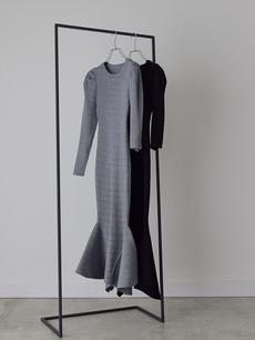 【RE ARRIVAL】 mermaid hem knit dress / grey