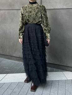 sheer flocky jacquard blouse sheer flocky jacquard blouse