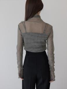 【NEW】glitter sheer tops / grey 【NEW】glitter sheer tops / grey