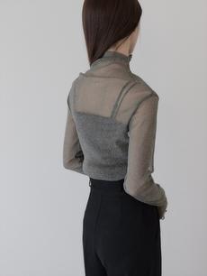 【NEW】glitter sheer tops / grey 【NEW】glitter sheer tops / grey