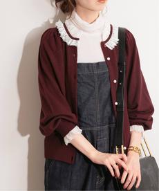 《予約》IENA LA BOUCLE バイカラーレースカーディガン◆ 《予約》IENA LA BOUCLE バイカラーレースカーディガン◆