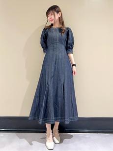 バックオープンマーメイドデニムワンピース バックオープンマーメイドデニムワンピース