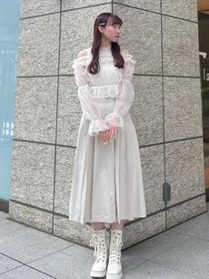 【セットアップ着用可能】リネンライクプリーツスカート