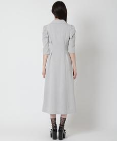 シャツチェックジップワンピース