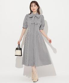 リボンタイシャツワンピース リボンタイシャツワンピース
