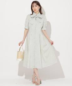 リボンタイシャツワンピース リボンタイシャツワンピース