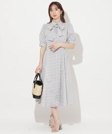 リボンタイシャツワンピース リボンタイシャツワンピース