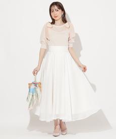 【展示会人気NO.3】肩リボンビスチェ風ラメプルオーバー 【展示会人気NO.3】肩リボンビスチェ風ラメプルオーバー