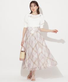 【展示会人気NO.3】肩リボンビスチェ風ラメプルオーバー 【展示会人気NO.3】肩リボンビスチェ風ラメプルオーバー