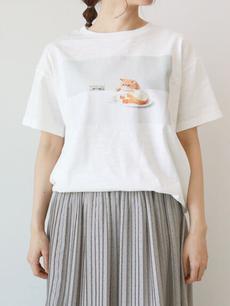 【ねこねこ食パン】フォトプリント半袖Tシャツ
