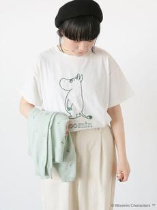 【限定カラー】【Moomin×Samansa Mos2】ハンドステッチ風Tシャツ