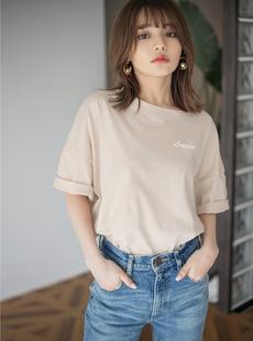 ロゴ刺繍ビッグTシャツ[ze240]