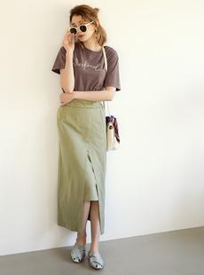 ロゴクルーネックTシャツ[ze315]