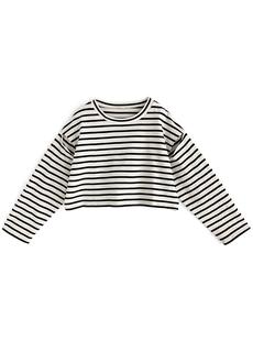 ボーダー柄ショルダースリットロンT[an1275]