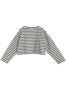 ボーダー柄ショルダースリットロンT[an1275]