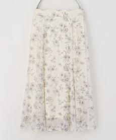 花柄フレアスカート