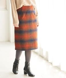 【10%OFF Campaign】
【WEB限定カラー:ベージュ】BIGチェックアイラインスカート