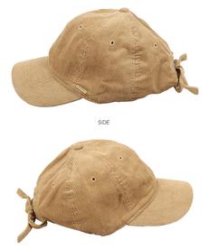 バックリボンコーデュロイキャップ [J985]