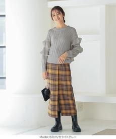 ショルダーフリルニット [C5842]