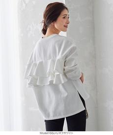 バックフリル裏起毛トップス [C5903]