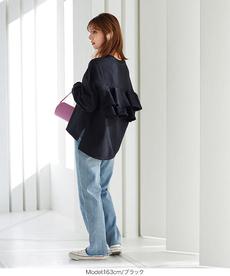 バックフリル裏起毛トップス [C5903]