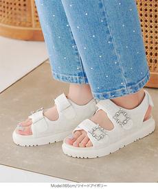 ビジューツーベルト厚底サンダル [I2609]