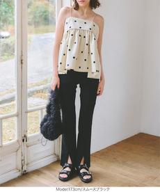 ビジューツーベルト厚底サンダル [I2609]