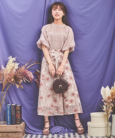【予約】メッシュ刺繍フレアスカート