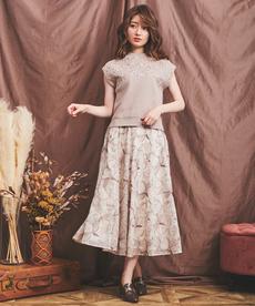 楊柳刺繍スカート
