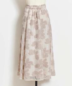 モール刺繍花柄スカート