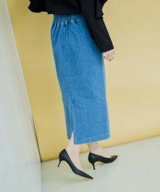 ジップデニムタイトスカート